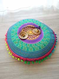 Zestaw do medytacji poduszka z gryki Dzwonki Tybetańskie ze smokami
