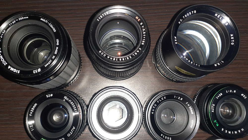 Sigma zoom 60-200 , carl zeiss 135, helios 135, hanimex 2,8