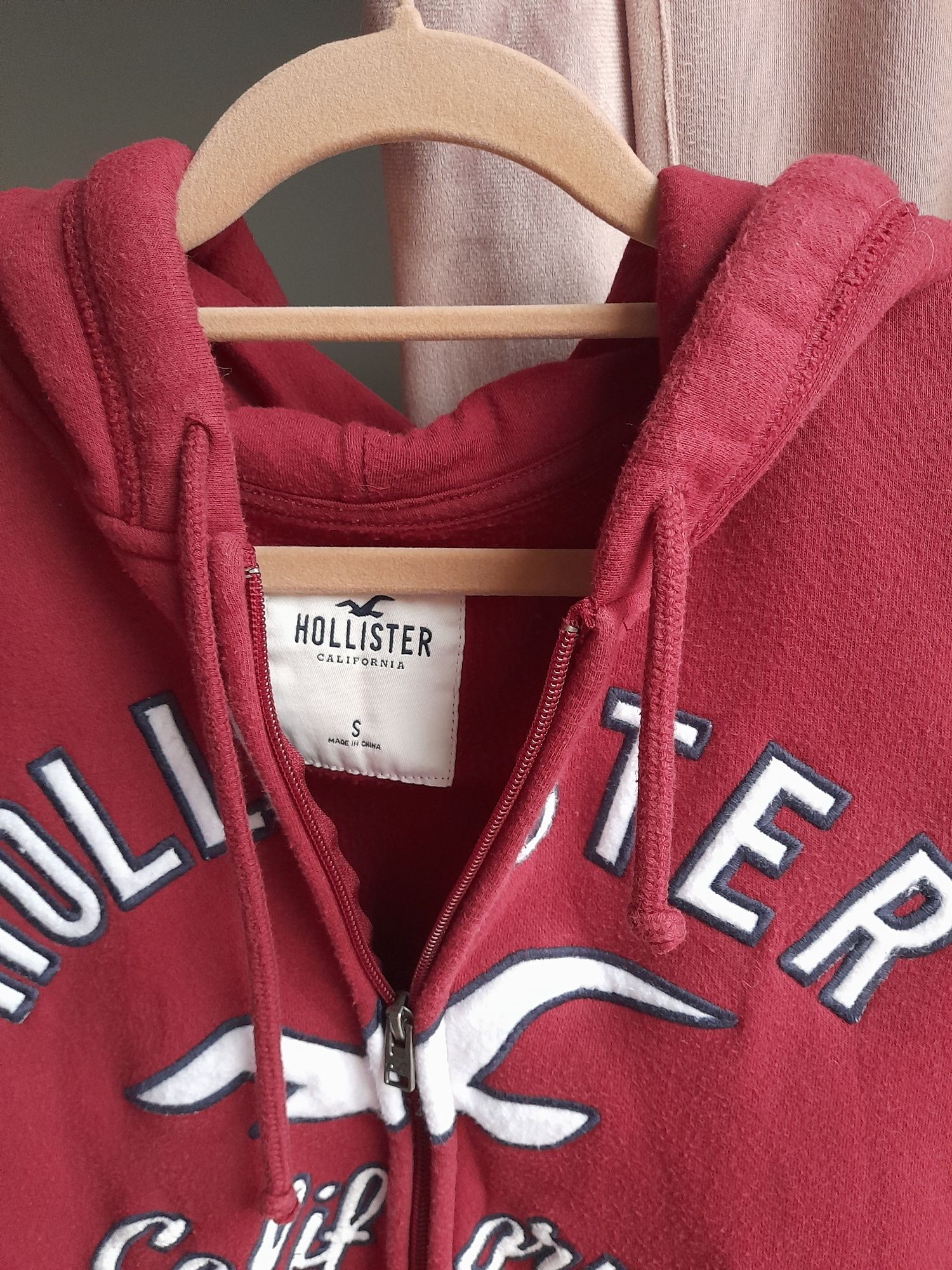 Hollister california USA Bluza bordowa bordo oryginalna bawełna Gruba