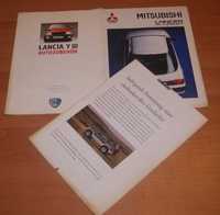 Prospekty MITSUBISHI, LANCIA 3 sztuki