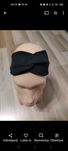 Czarna przeplatana opaska na włosy na głowę handmade