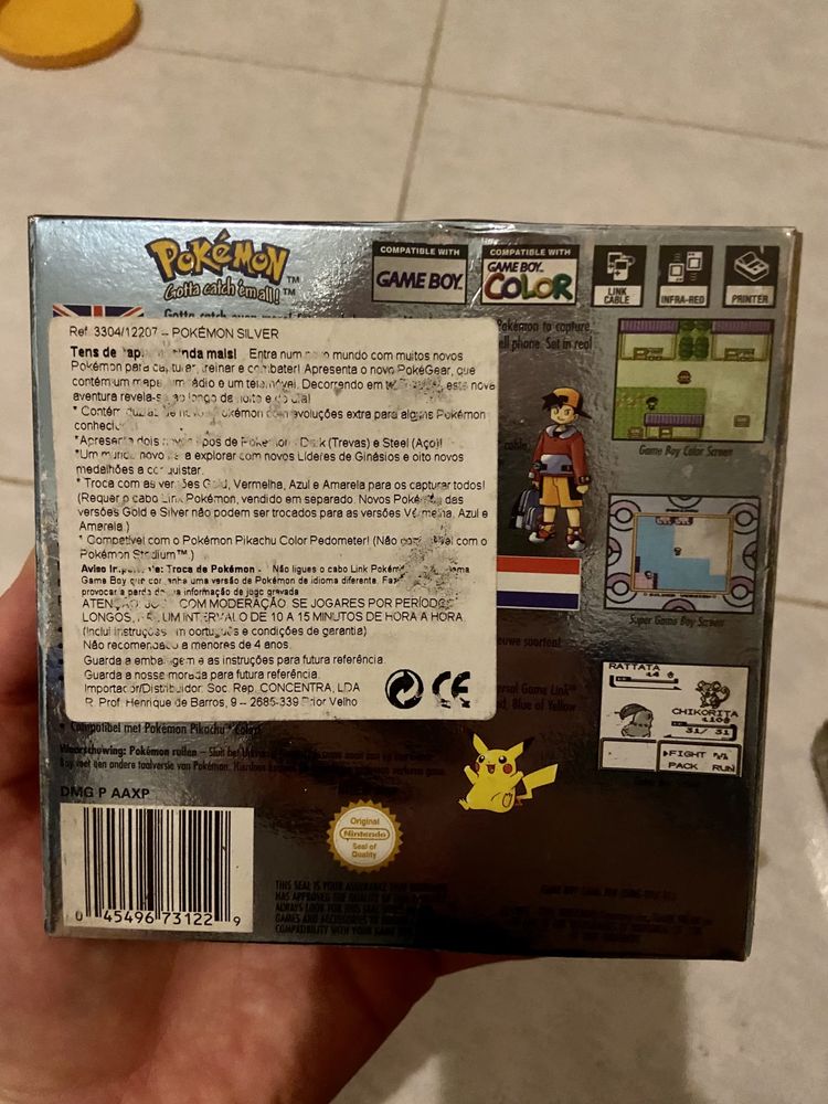 Pokémon Silver (caixa completa, selo IGAC, nacional)