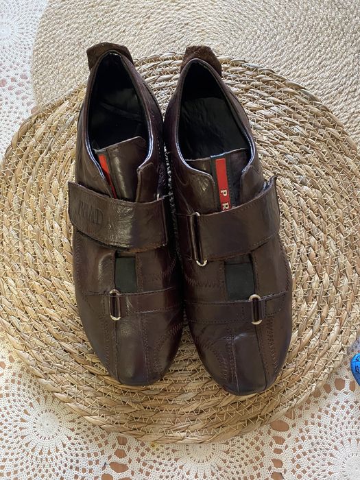 Мокасини черевики туфлі шкіряні шкіра натуральна Prada