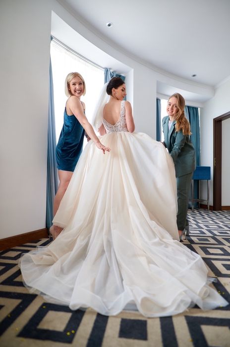 Свадебное платье с открепным шлейшом Luce Sposa Aglea