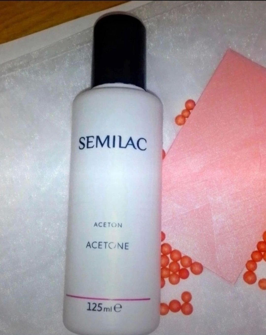 Nowy aceton semilac acetone 125 ml akcesoria pielęgnacja płyn hybrydy