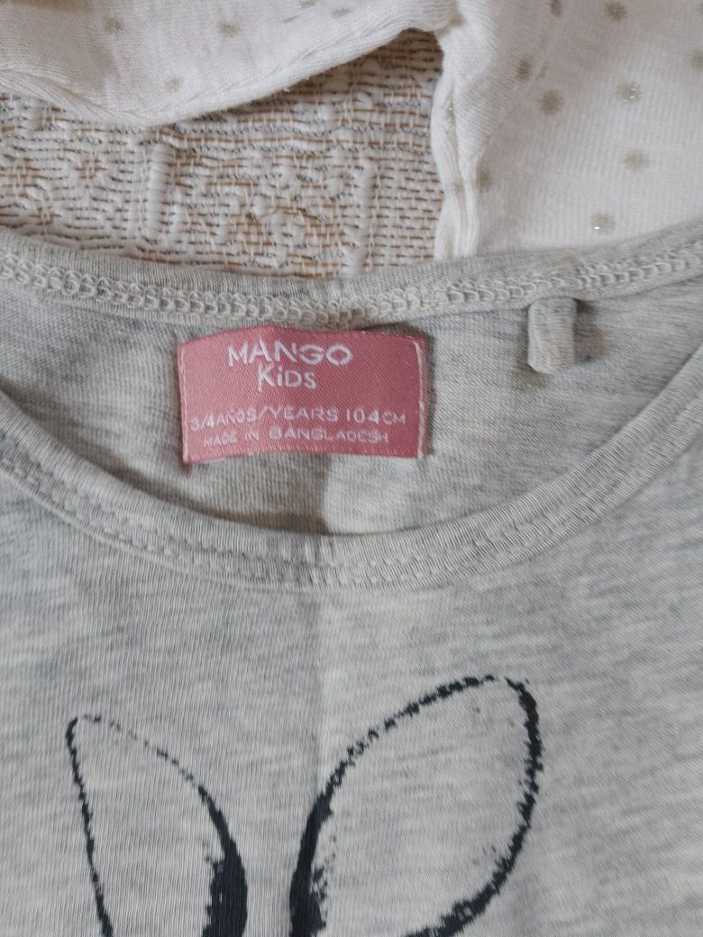Bluzeczki 2 szt. rorm. 104 Mango i Zara