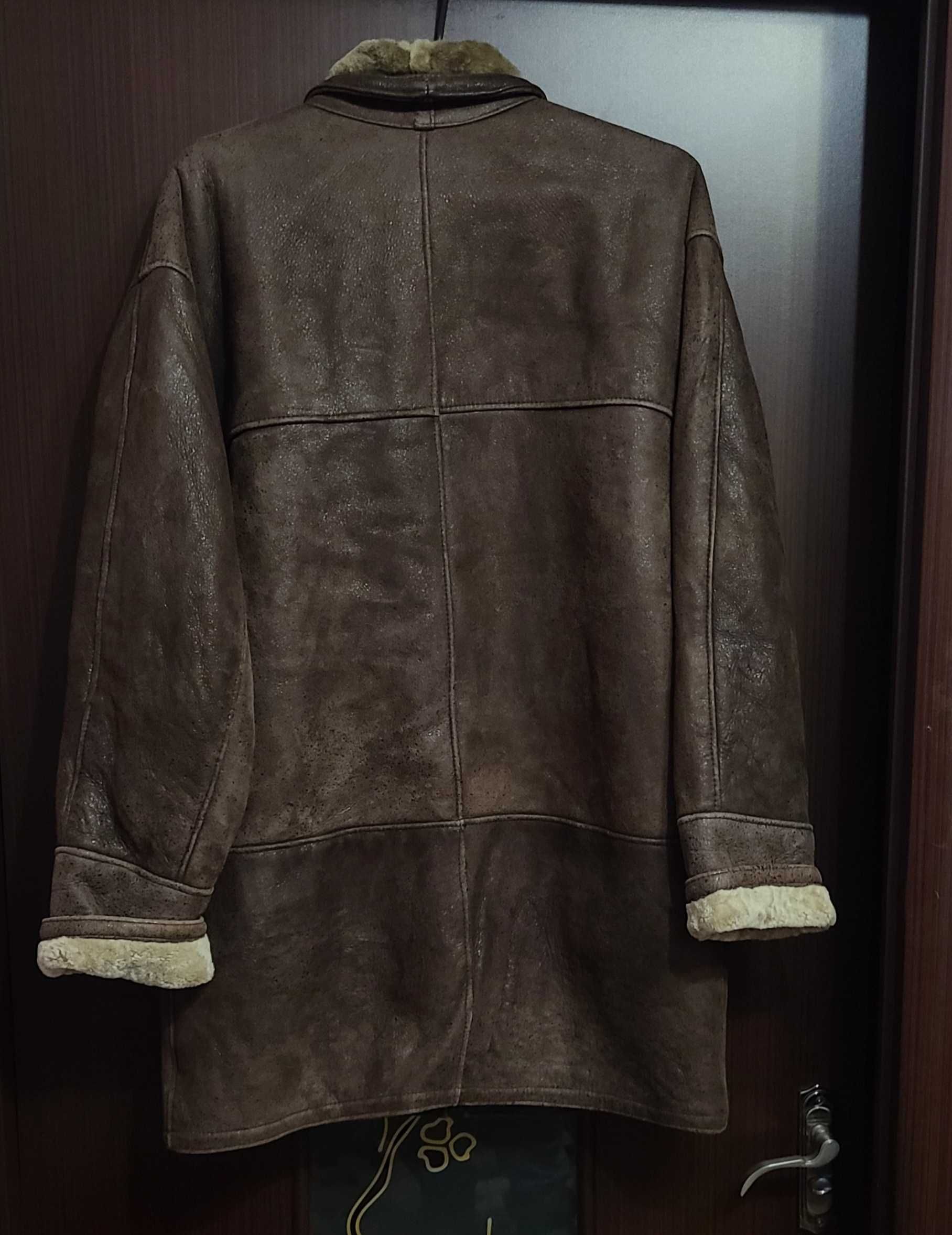 Мужская кожаная куртка дубленка от американского бренда CABLE CAR