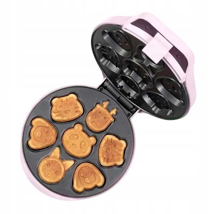 Gofrownica, Urządzenie do pieczenia ciastek  Bestron AAW700P różowa