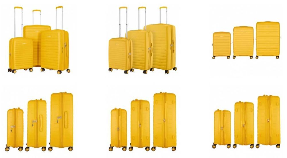 Набір валіз 2E, Aero, поліпропілен, (L+M+S), TSA, 4 колеса, EXP,-19.9%