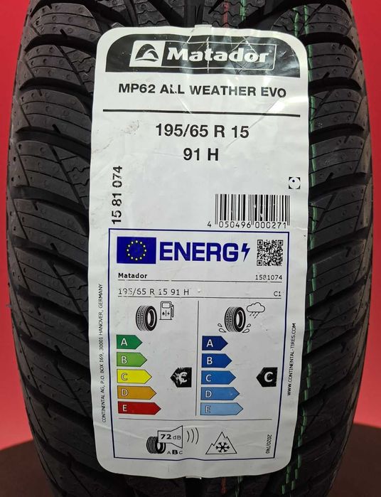 195/65 R15 91H Nowe opony wielosezonowe Matador MP 62