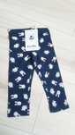 Legginsy granatowe w kotki króliki zające różowe Endo r. 80
