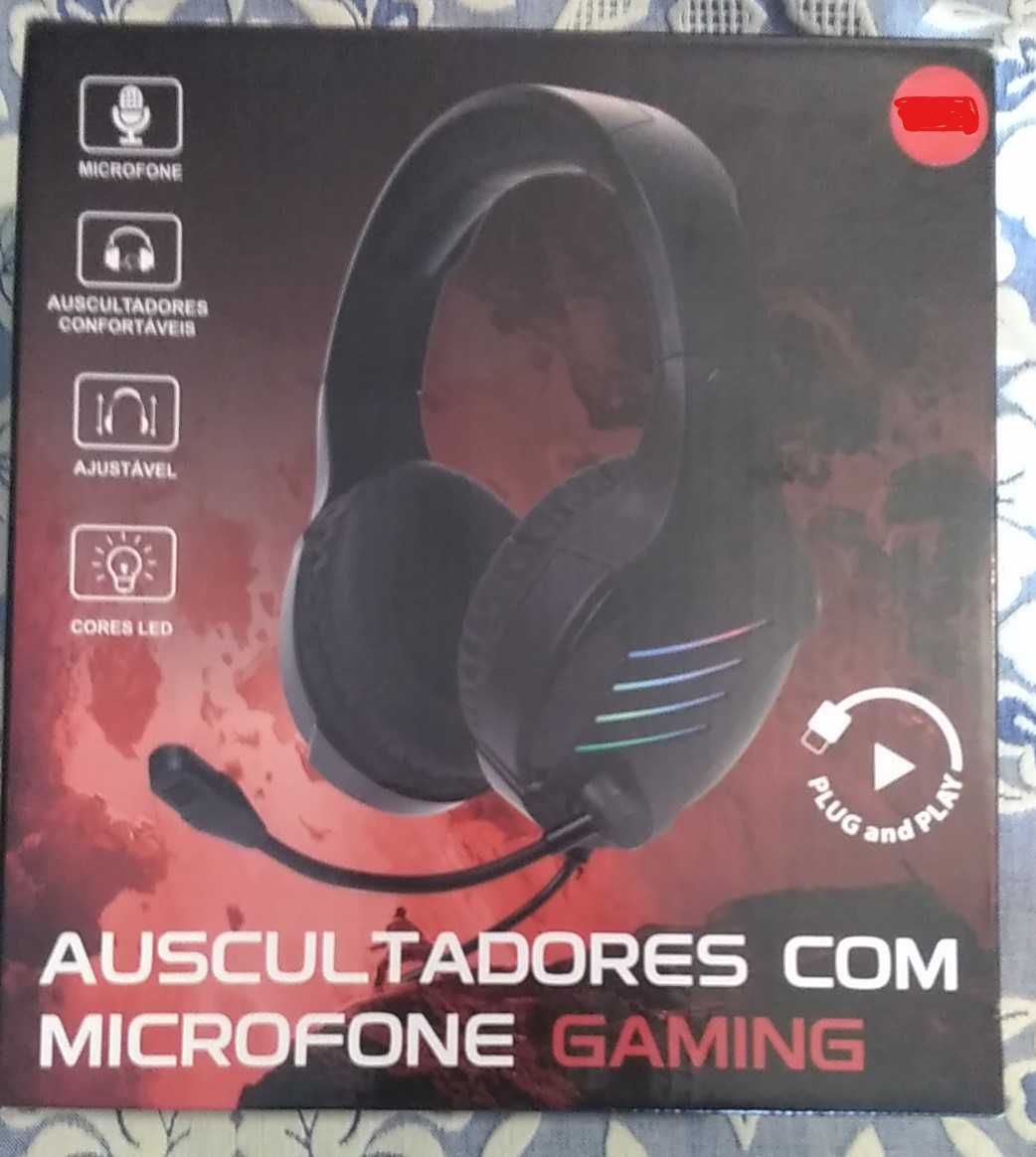 Auscultadores com microfone Gaming