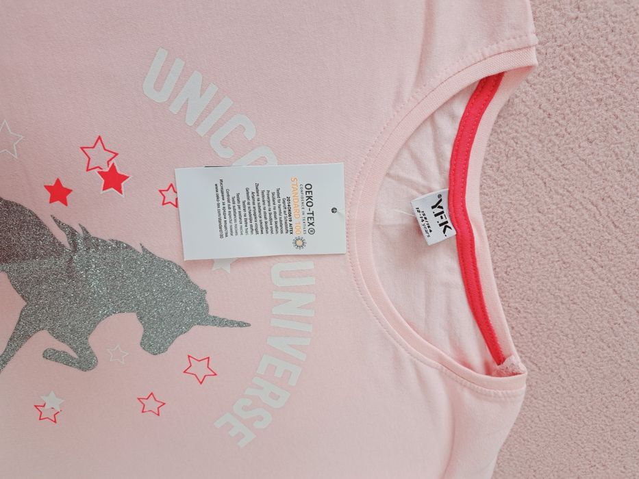 Nowa bluzka t-shirt z długim rękawem jednorożec r. 158/164