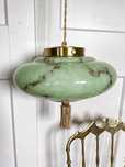 Lampa art Deco 1930 szkło dwuwarstwowe marmurek