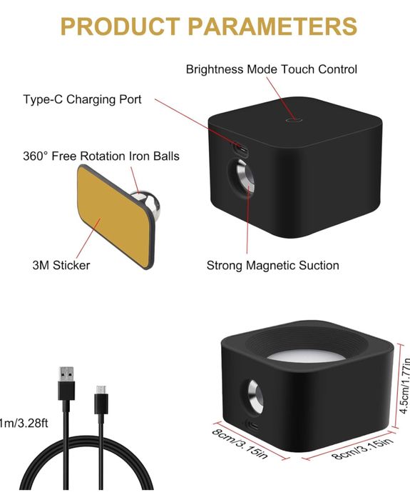 Lampa ścienna do wnętrz, 3 poziomy jasności
