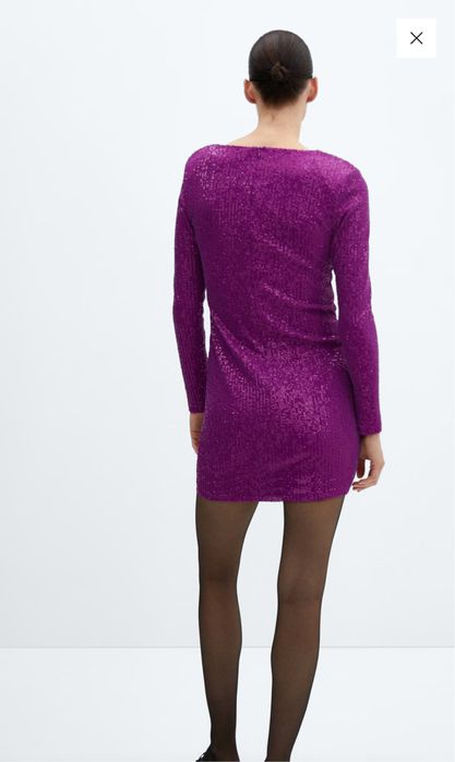 Плаття S Mango коктейльна сукня з паєтками