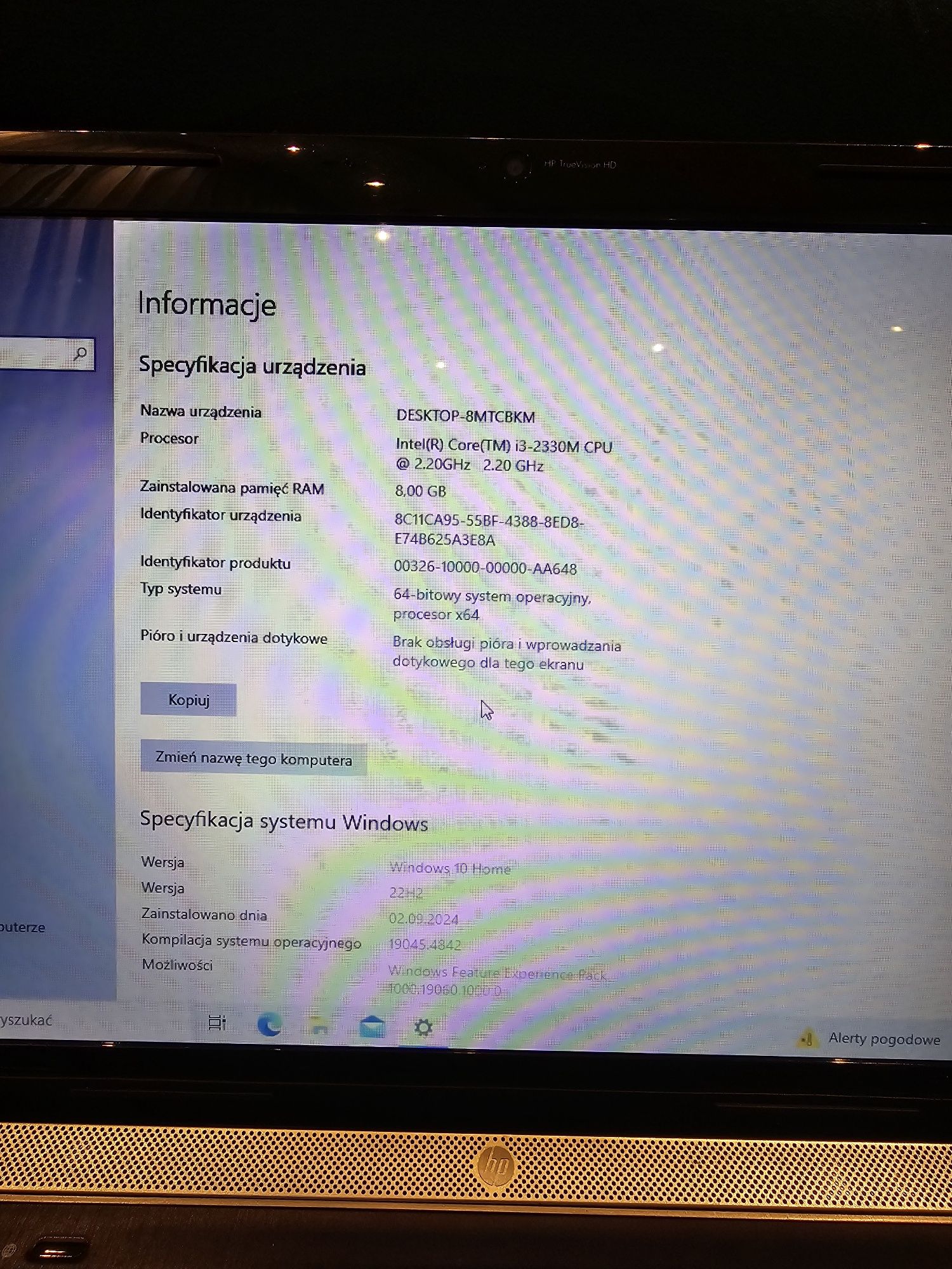HP pavilon dv6 działa