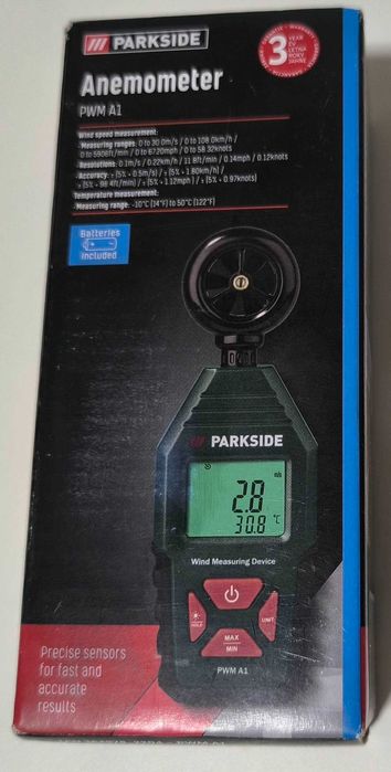 Цифровий Анемометр Вимірювач вітру Parkside PWM A1