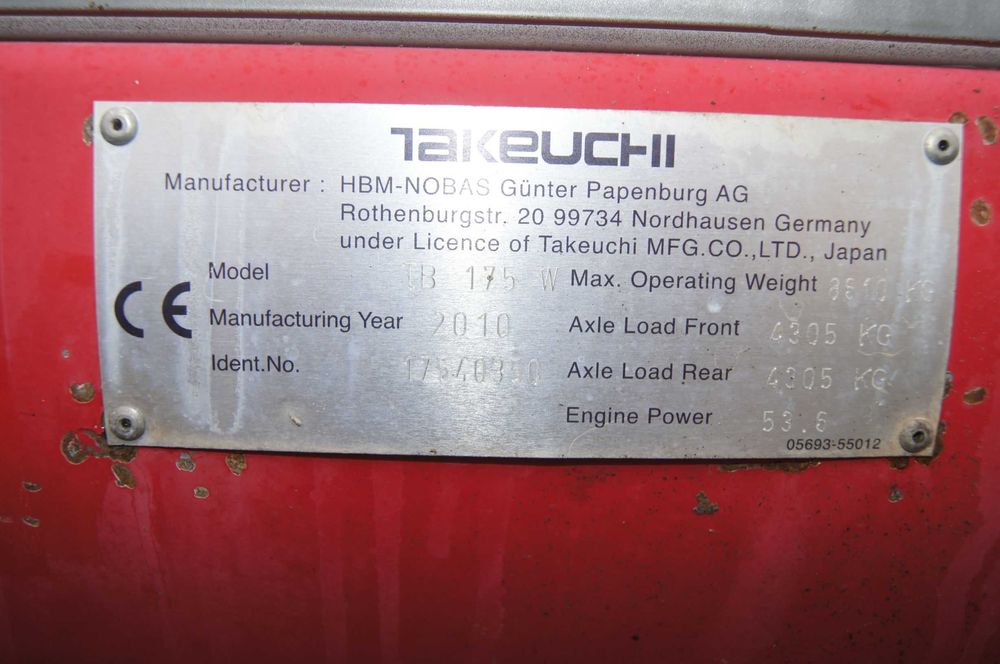 Koparka kolowa TAKEUCHI TB 175 W