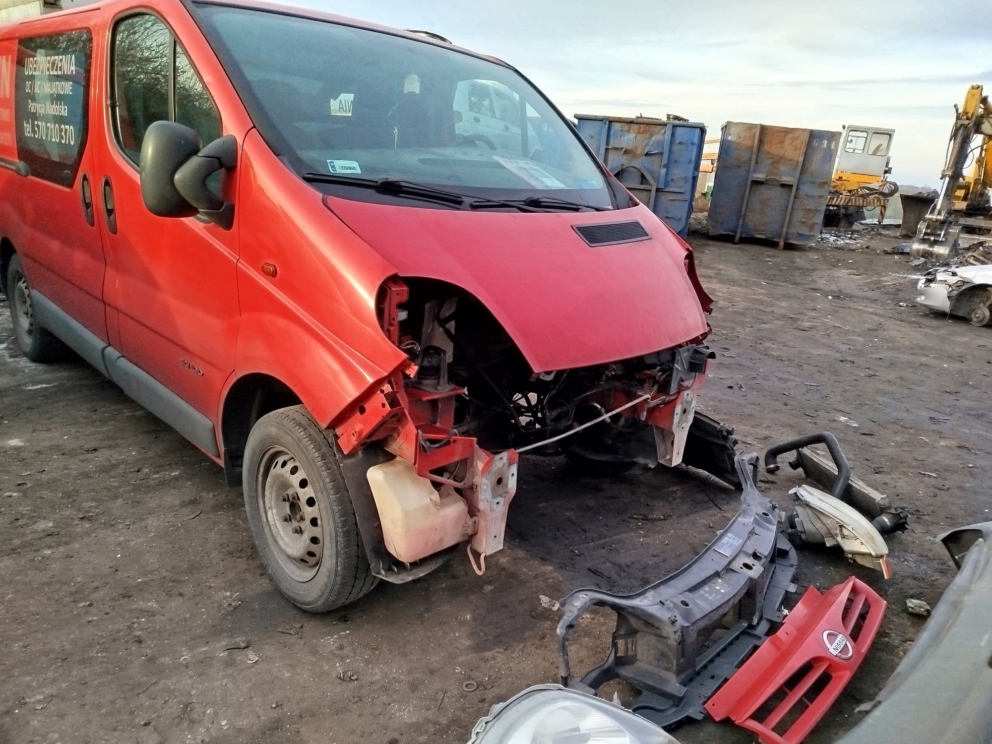 Primastar Vivaro traffic Kompletny przód maska zderzak lampy pas błotn