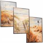 30x40 obrazy w ramie plakaty ramka PLAŻA PAMPAS TRAWA LATARNIA NATURA