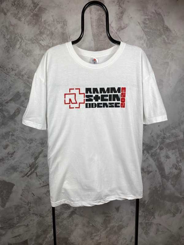 Rammstein odense biała koszulka white tee rock metal grunge emo punk