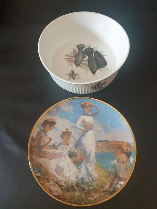 Saladeira peixes Taça Vista Alegre Prato Frank Benson Bule Saké chá