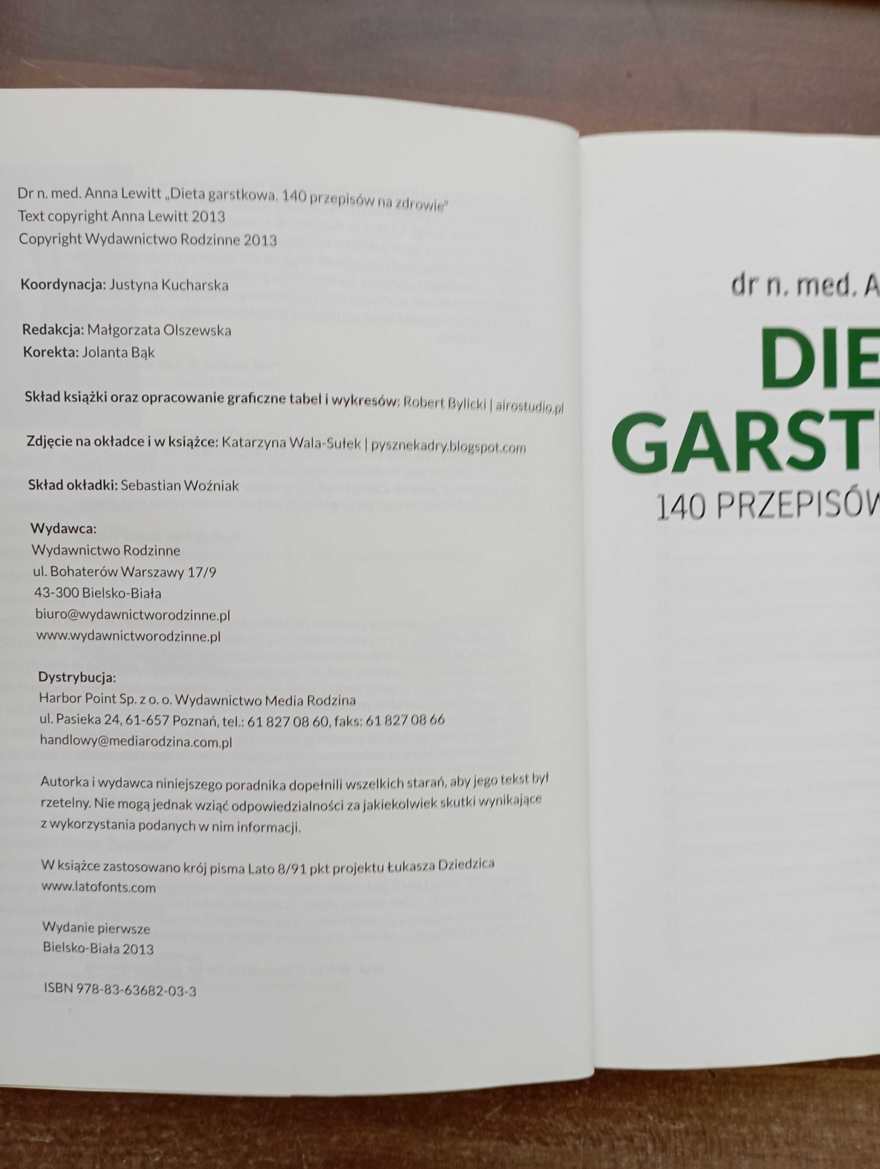 Dieta garstkowa 140 przepisów na zdrowie Anna Lewitt