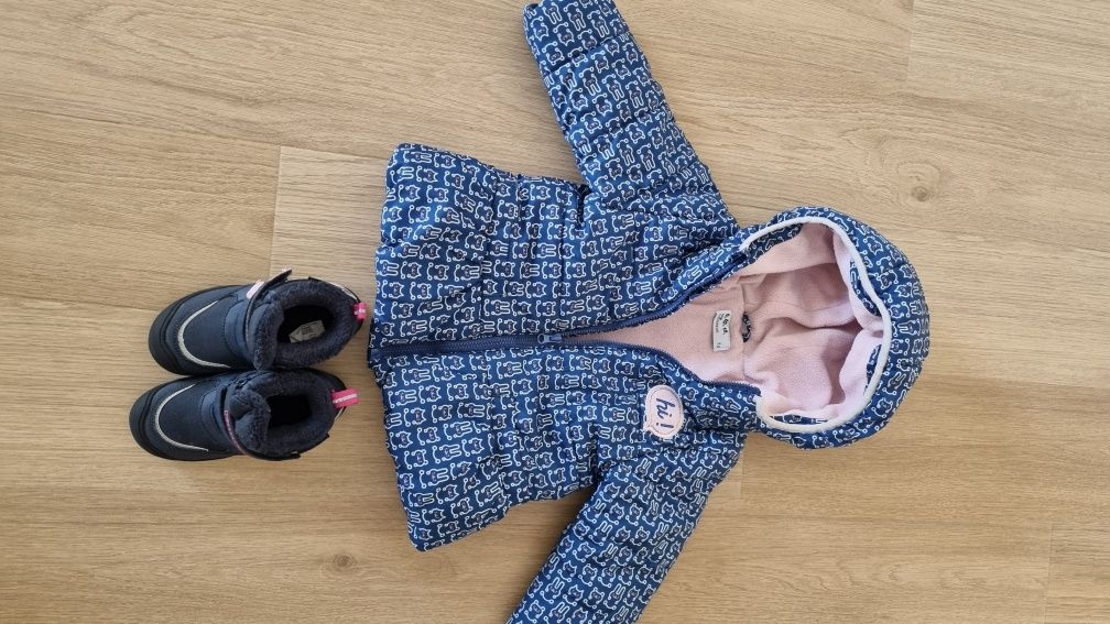 Buty zimowe Kappa 24 dla dziewczynki, kurtka 74 gratis