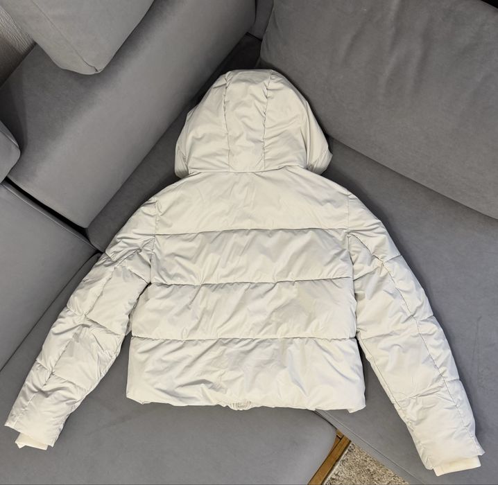 Зимова жіноча куртка-пуховик Zara ( L, 30) світло-сіра