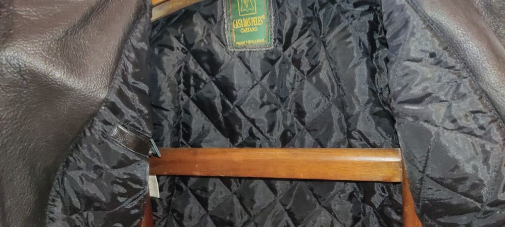 Casaco biker Couro preto