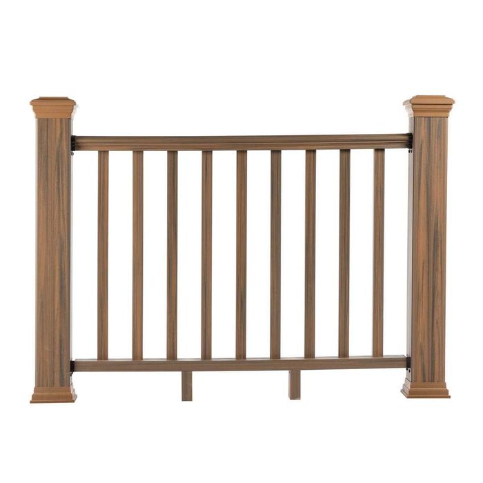 Balustrada kompozytowa brązowa Teak z powłoką polimerową 157 cm