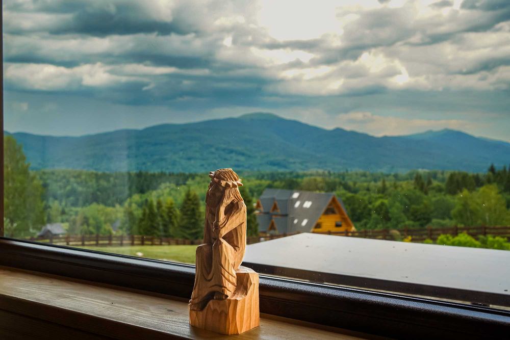 Dom Bieszczady pies widok ferie wakacje wyłączność Wetlina nocleg Góry