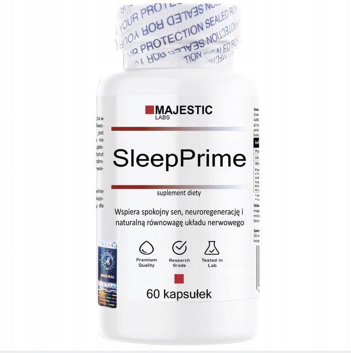 SleepPrime 60 kaps-NA SEN - Melatonina 3mg+GABA+Tryptofan+Apigenina