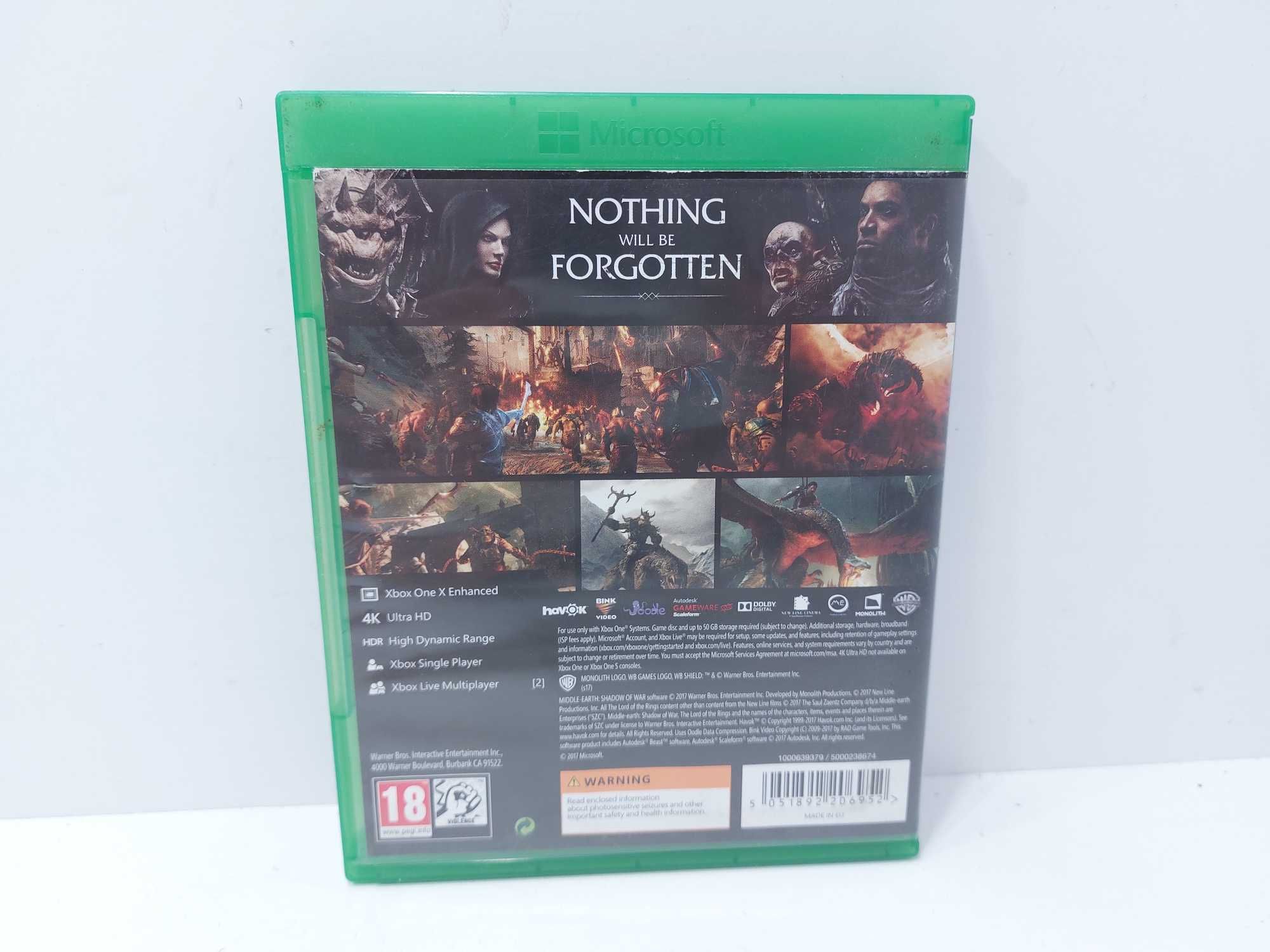 Gra Xbox One Shadow of War (wersja angielska)