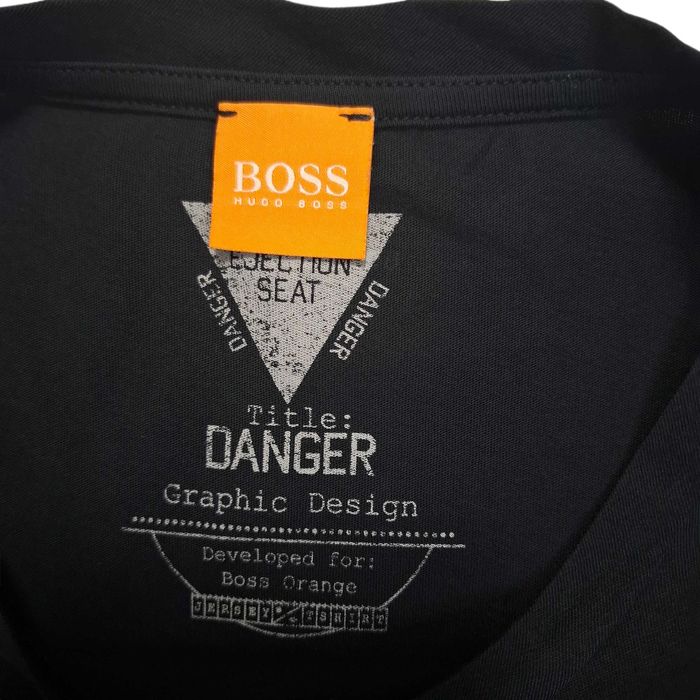 BOSS Hugo Boss t-shirt koszulka męska XL / L czarna t shirt bawełna