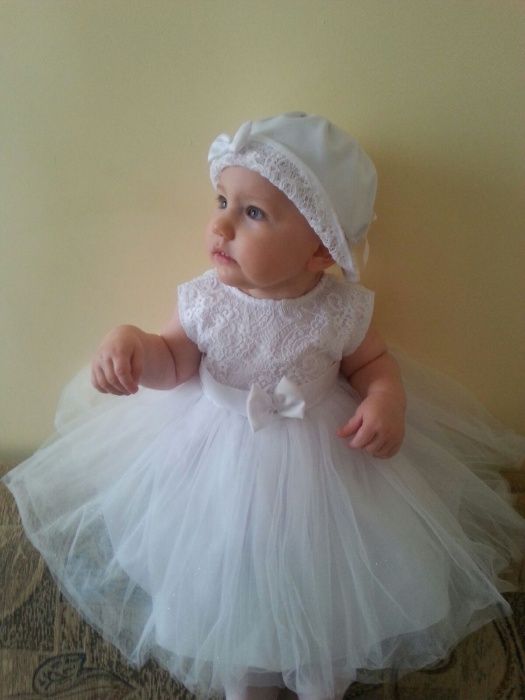 ,Sukienka, Sukieneczka do chrztu z dodatkami. ŚLICZNA-polecam