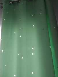 Cortinados estrela verde água