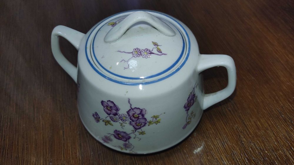 Сахарница сервиза Вербилки антикварная