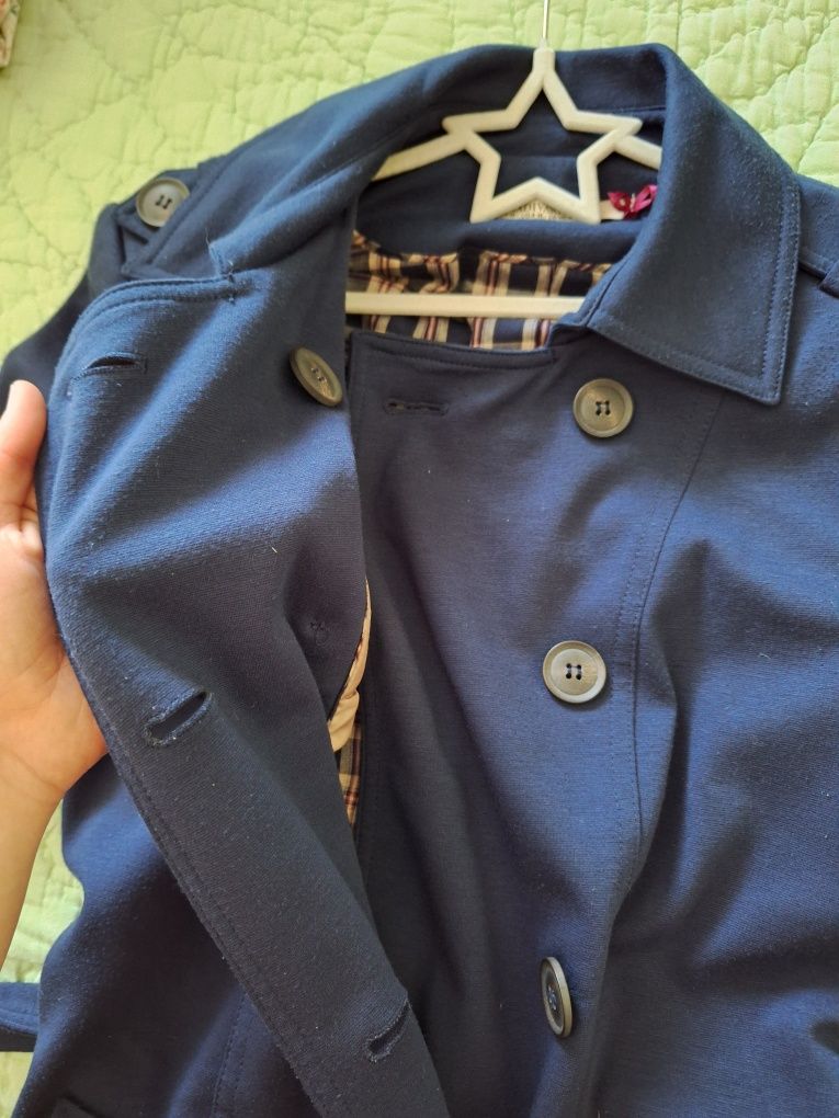 Casaco comprido azul da Stradivarius - M