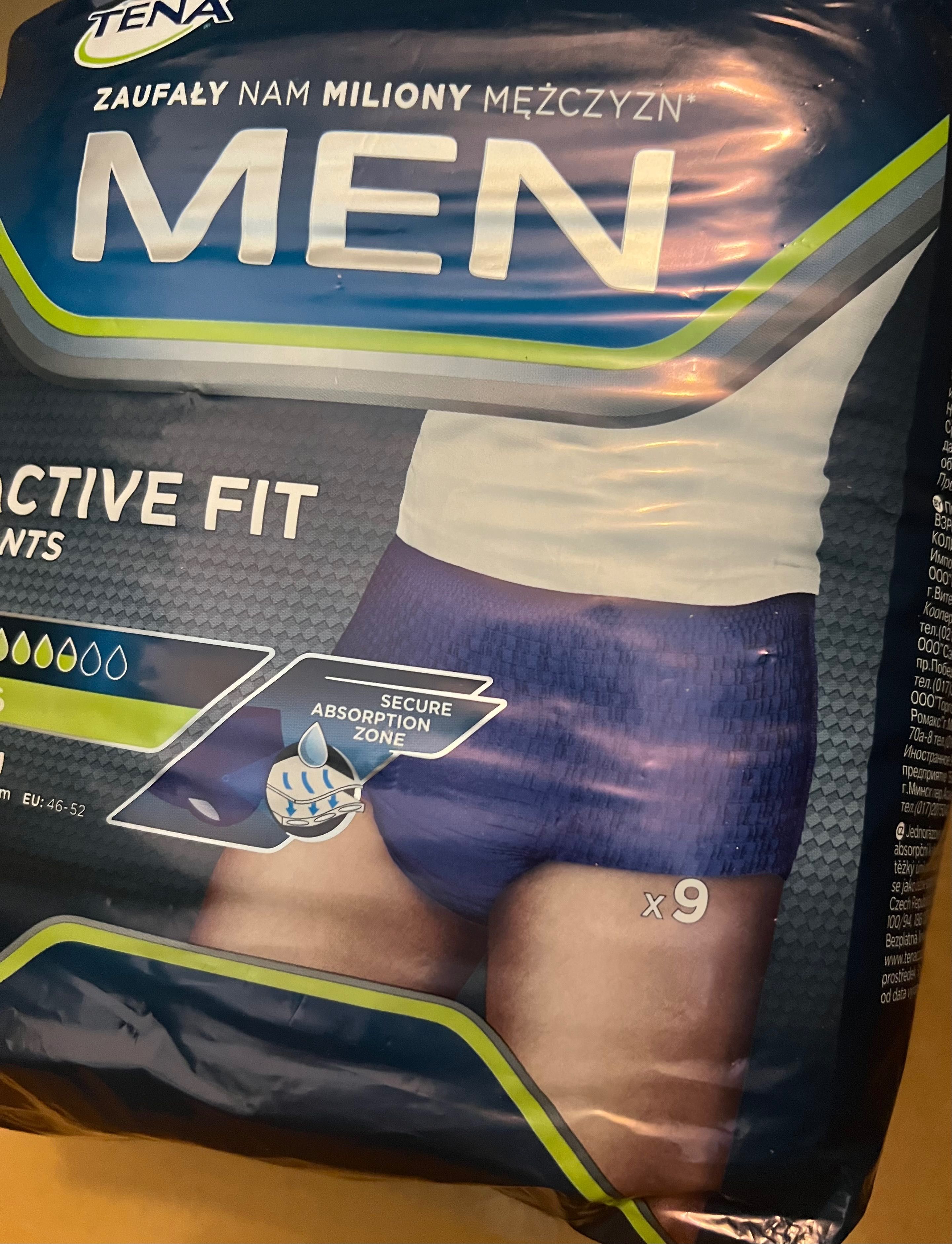 Bielizna chłonna TENA Men Active Fit Pants M 9 sztuk