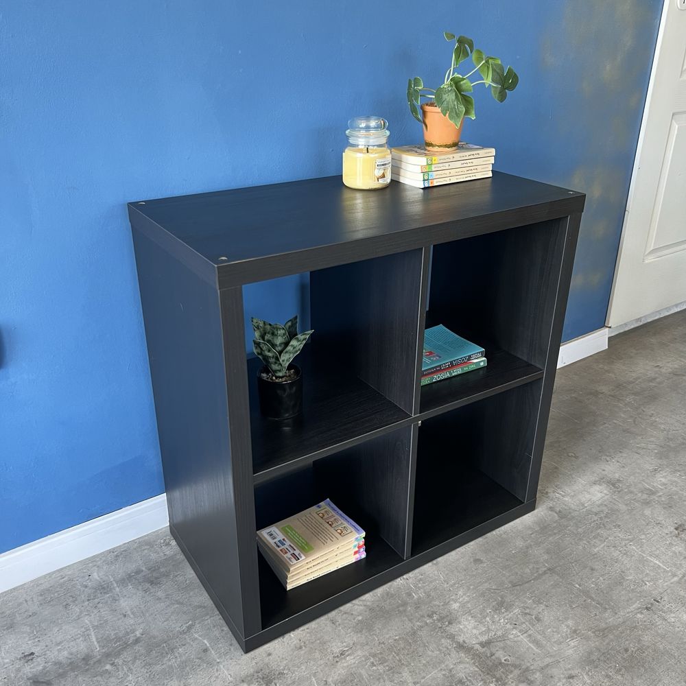 Regał IKEA KALLAX 2x2 czarnobrąz stan bdb