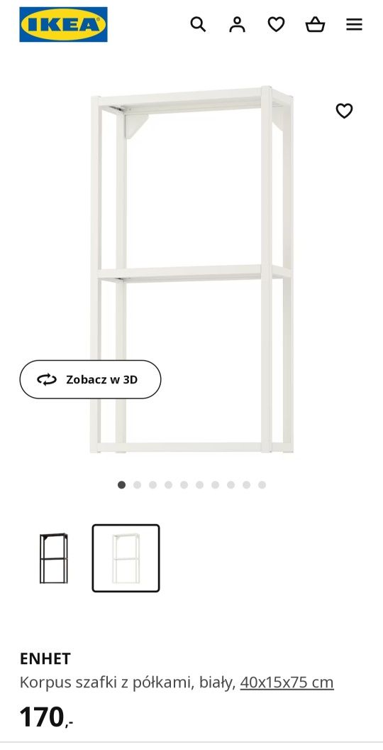 Szafka półka Ikea Enhet biała