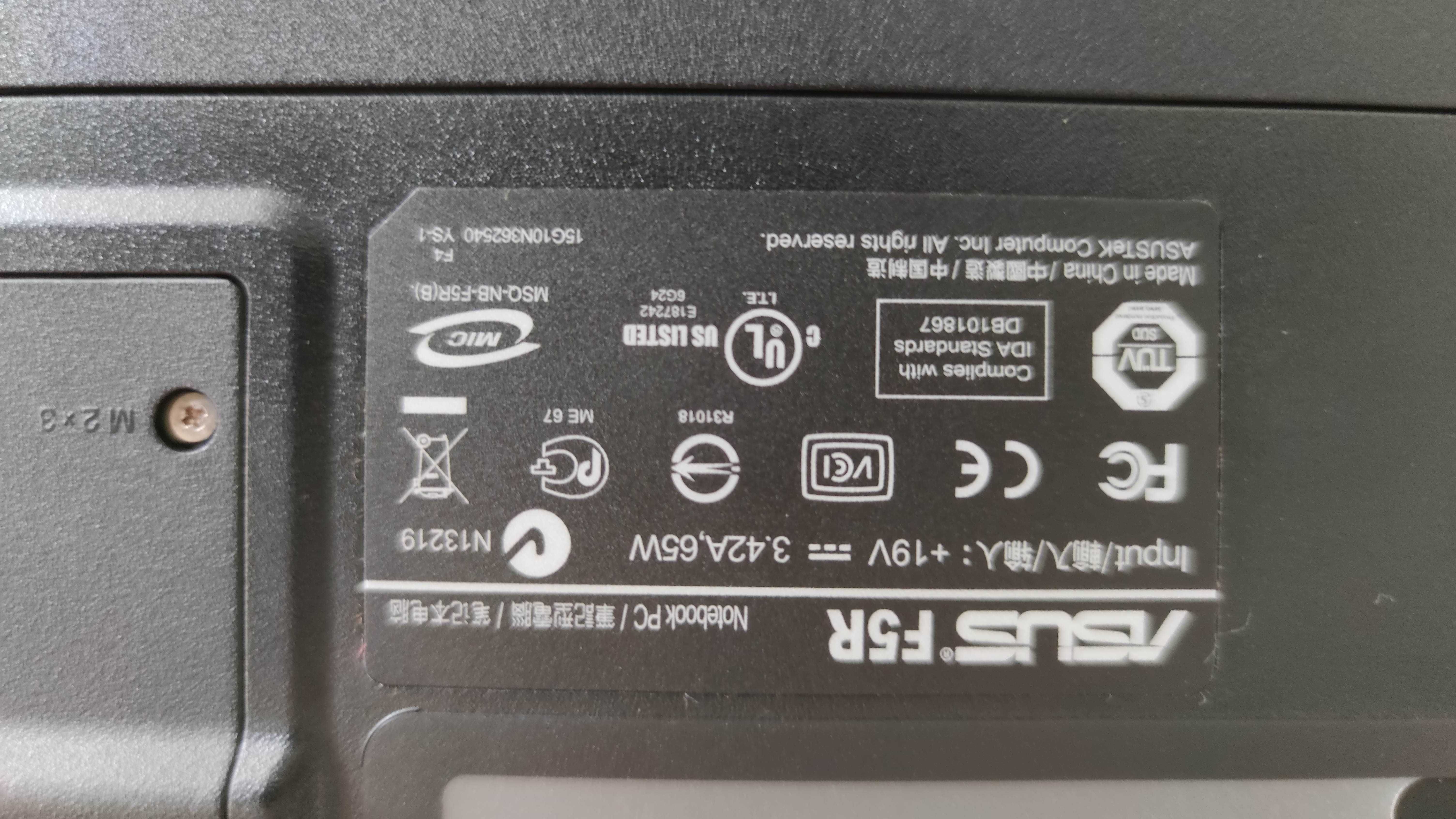 Uszkodzony laptop ASUS F5R-AP308H