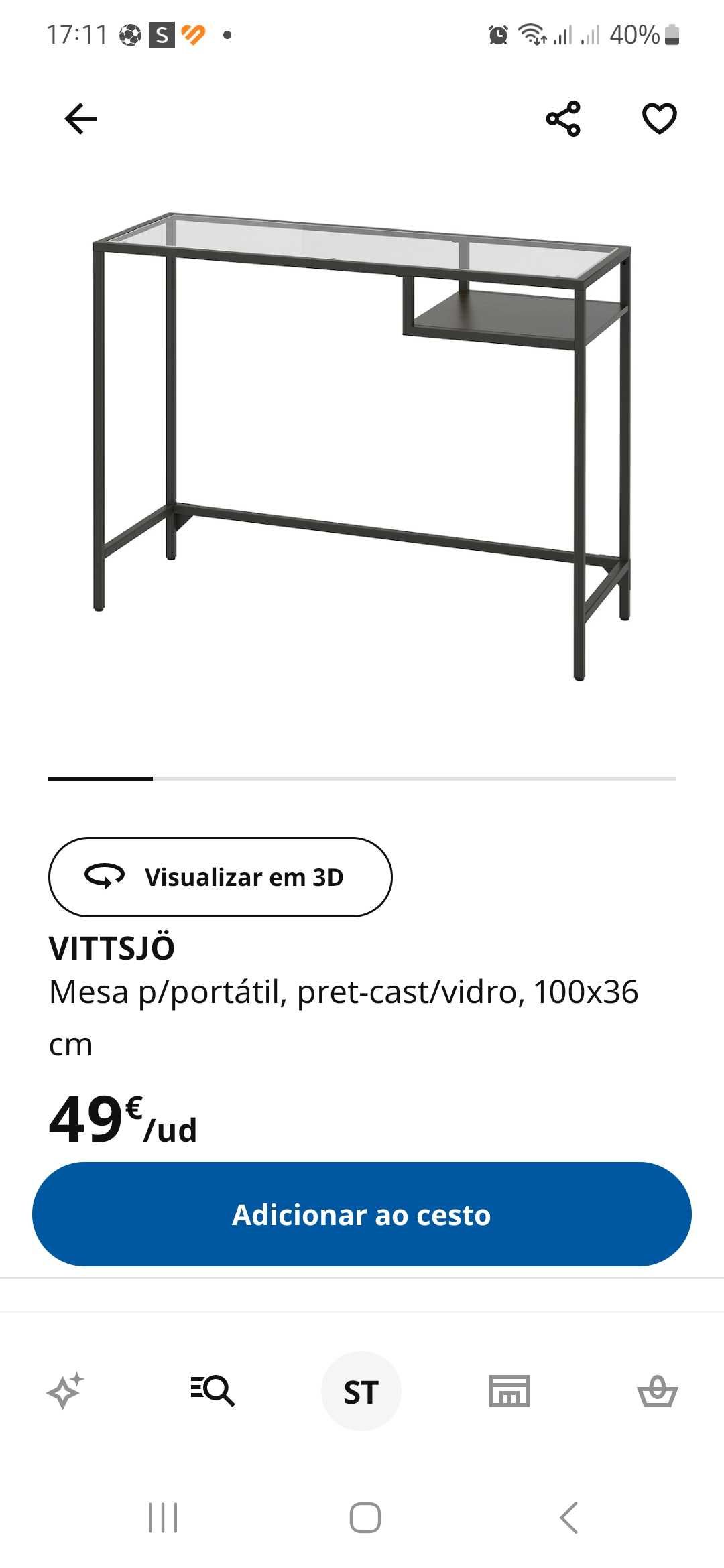 Mesa para portátil VITTSJO