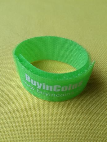 Стрічка липучка "BuyinCoins" оригінальна багаторазова лента для кабеля