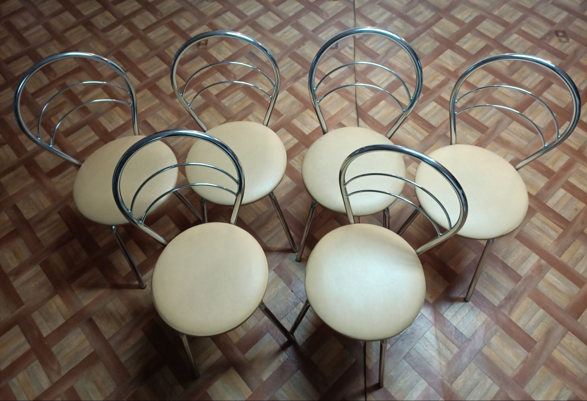 Krzesło krzesła kuchenne metalowe komplet 6 sztuk
