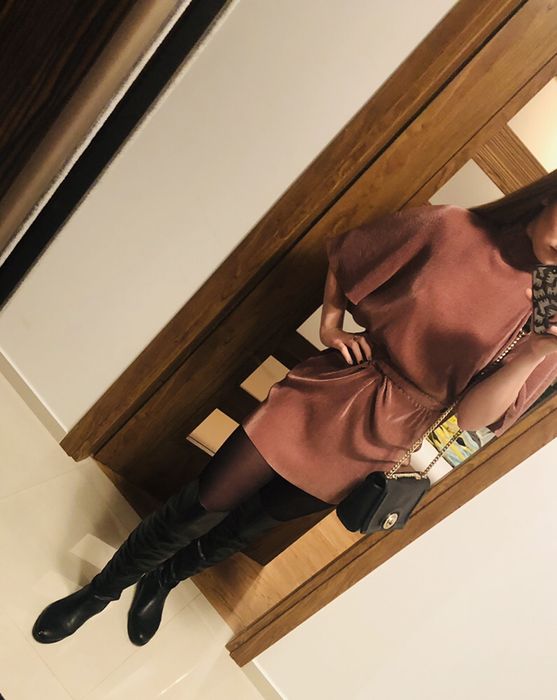 boho koszulowa koronka tiul haft Asos maxi długa kwiaty hisZpanka