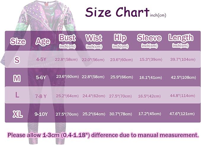 Kostium Mal Descendants dla dzieci 140Cm