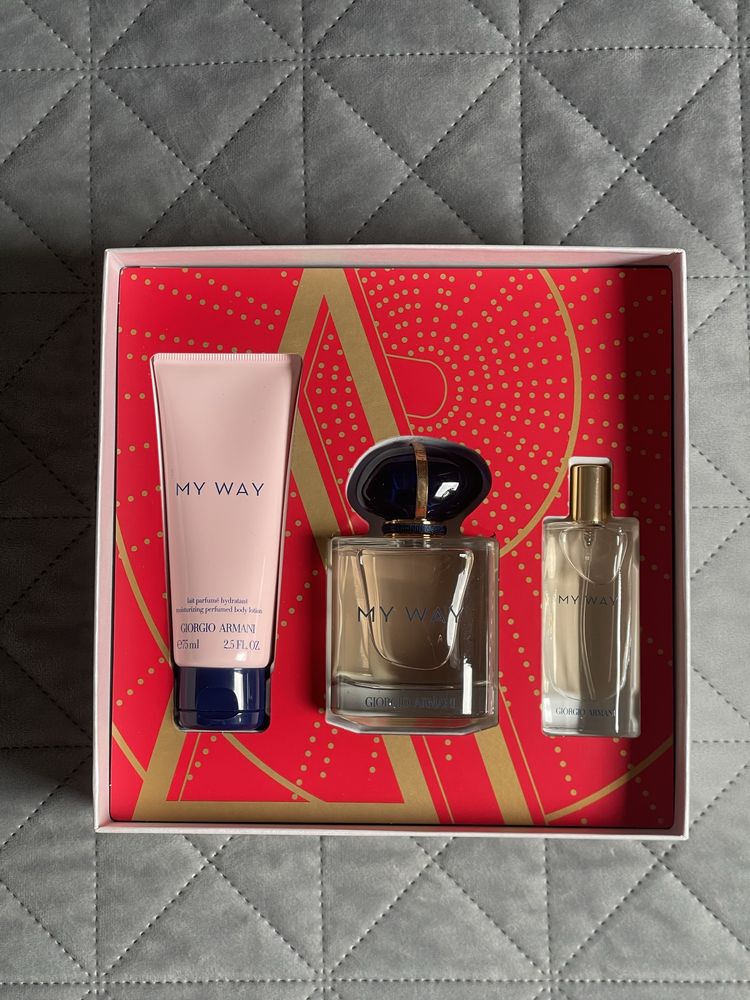 Perfumy Giorgio Armani Zestaw MY WAY EDP 90ml+15ml EDP+ Balsam 75ml
